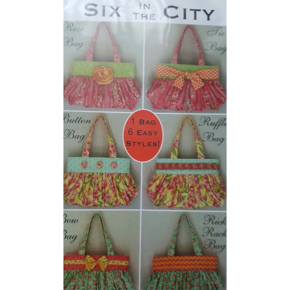 Artful Offerings Pattern HANDBAGS ~ SIX IN THE CITY  1 Purse, 6 Styles